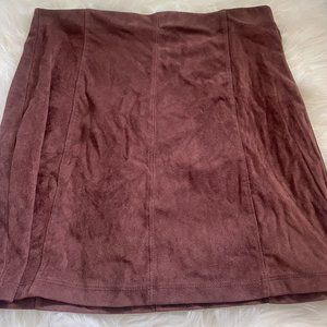 Suede Mini Skirt